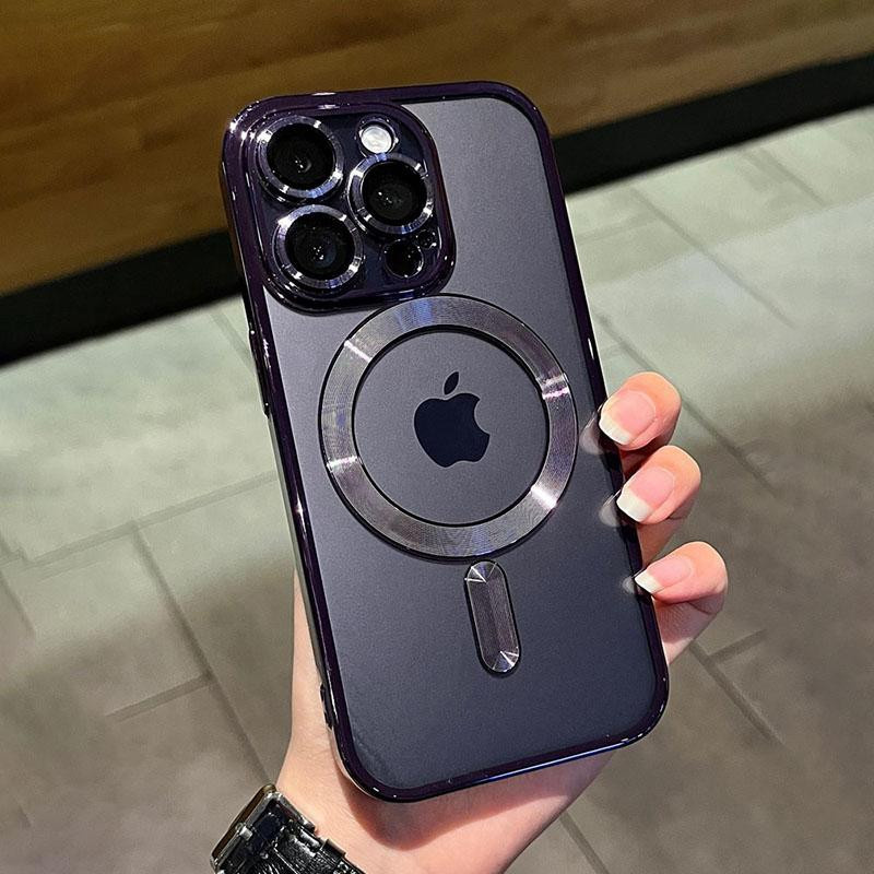 Yiran Silikonhülle für iPhone 15 Pro Max, transparentes Gehäuse mit Magnet für MagSafe-Laden und stoßfestem Schutz - Bild 2