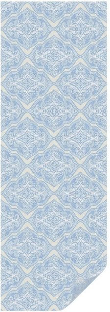 Tulup Fensterfolie Milchglasfolie mit Blumenschmuck in Blau, Breite: 50 cm, Höhe: 146 cm - Bild 1