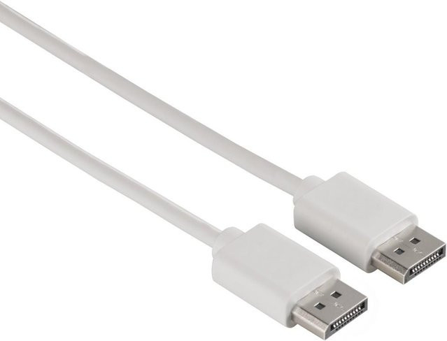 Hama DisplayPort-Kabel DP 1.2 in Grau und Weiß, Länge: 1,50 m - Bild 1
