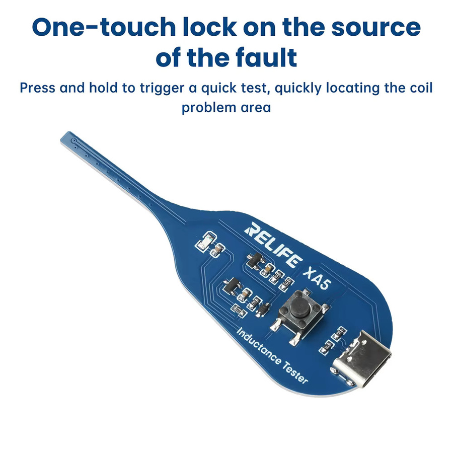 Gaqqee XA5 Induktivitätstester Mainboard Spulentester mit Typ C Anschluss in Blau - Bild 2