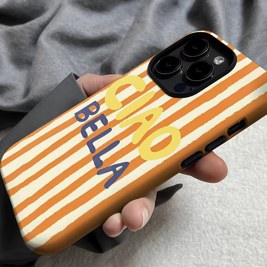 Magnetische iPhone Hülle Sunset Vibes Stripes in Multicolour für iPhone 17 16 15 14 Pro Max Plus Double-Layer Case - Bild 4