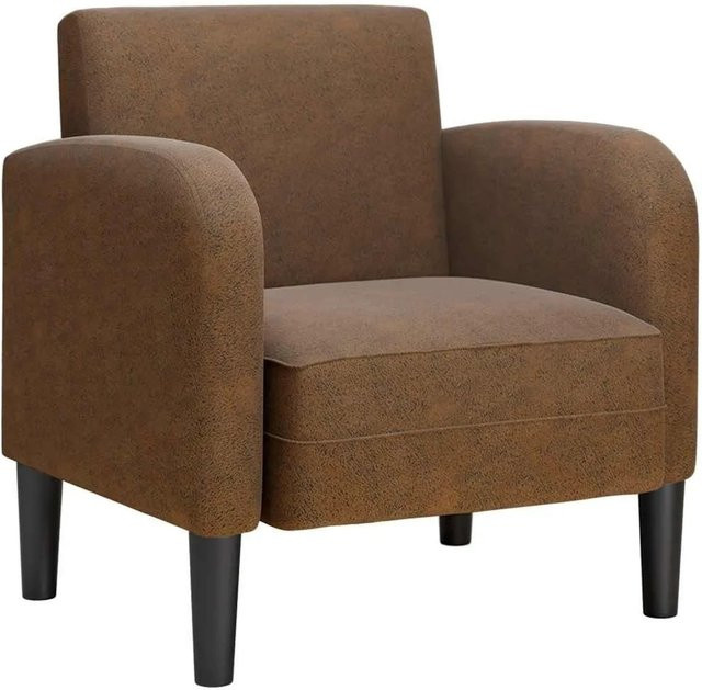 vidaXL Sessel mit Armlehnen in Braun aus Kunstleder im modernen Design - Bild 1