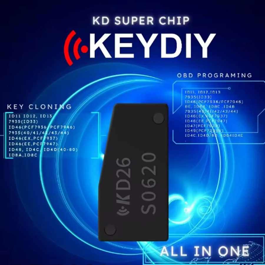 KEYDIY KD Super Chip D26 in Schwarz für KDX2 X4 und KD-MAX zur Unterstützung von 7935 ID33, ID46 sowie ID8E/8A/8C mit 96 Bit und 48 Klon-Funktion - Bild 3
