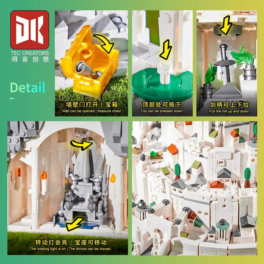 barweer Film-Ringe Weißes Schloss, Baukasten-Set, 2318 Teile, ab 14 Jahre - Bild 2