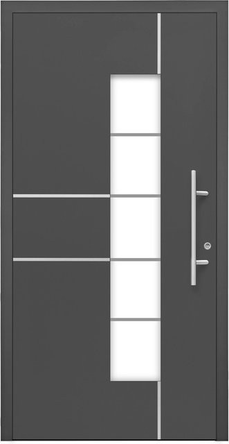 Splendoor Moderno Aluminium-Haustür mit Glaseinsatz, Anthrazit Metallic, Anschlag Rechts, B: 110 cm, H: 210 cm - Bild 1