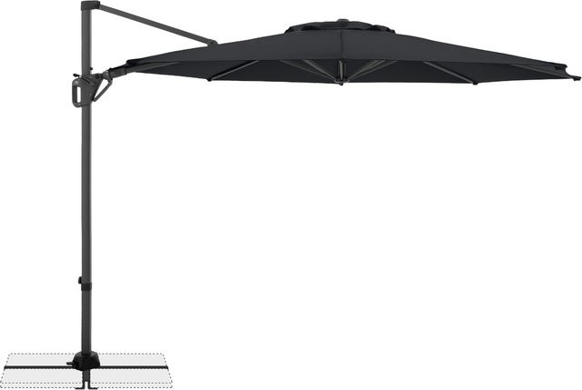 Doppler Ampelschirm LIFE 310 Side in Anthrazit mit Ø 310 cm - Bild 1