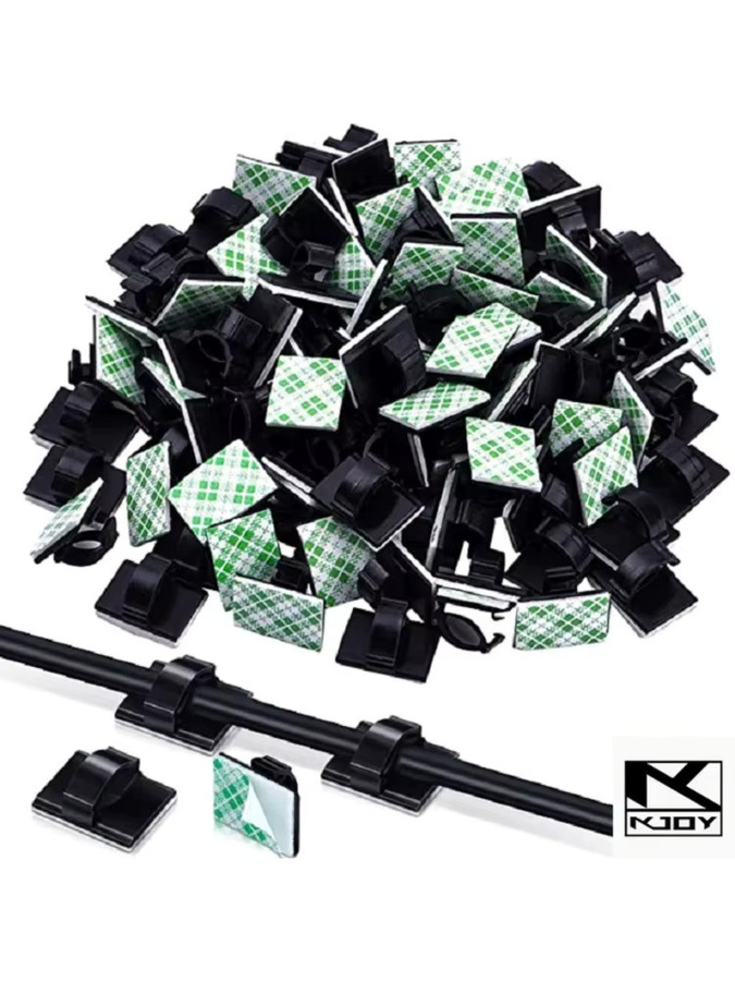 kkjoy Kabel-Organizer-Clips in Schwarz als Kabelhalter und Kabelwickler für deine Kabelorganisation am Schreibtisch - Bild 7
