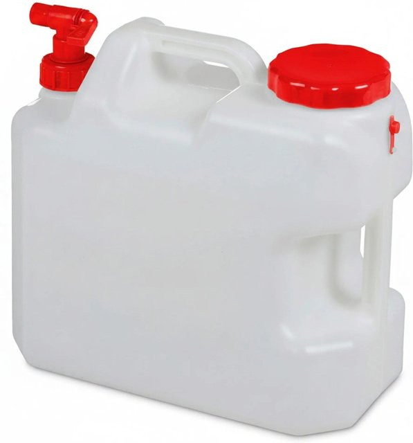 Relaxdays Wasserkanister aus HDPE in Weiß mit Hahn, 750 g - Bild 1