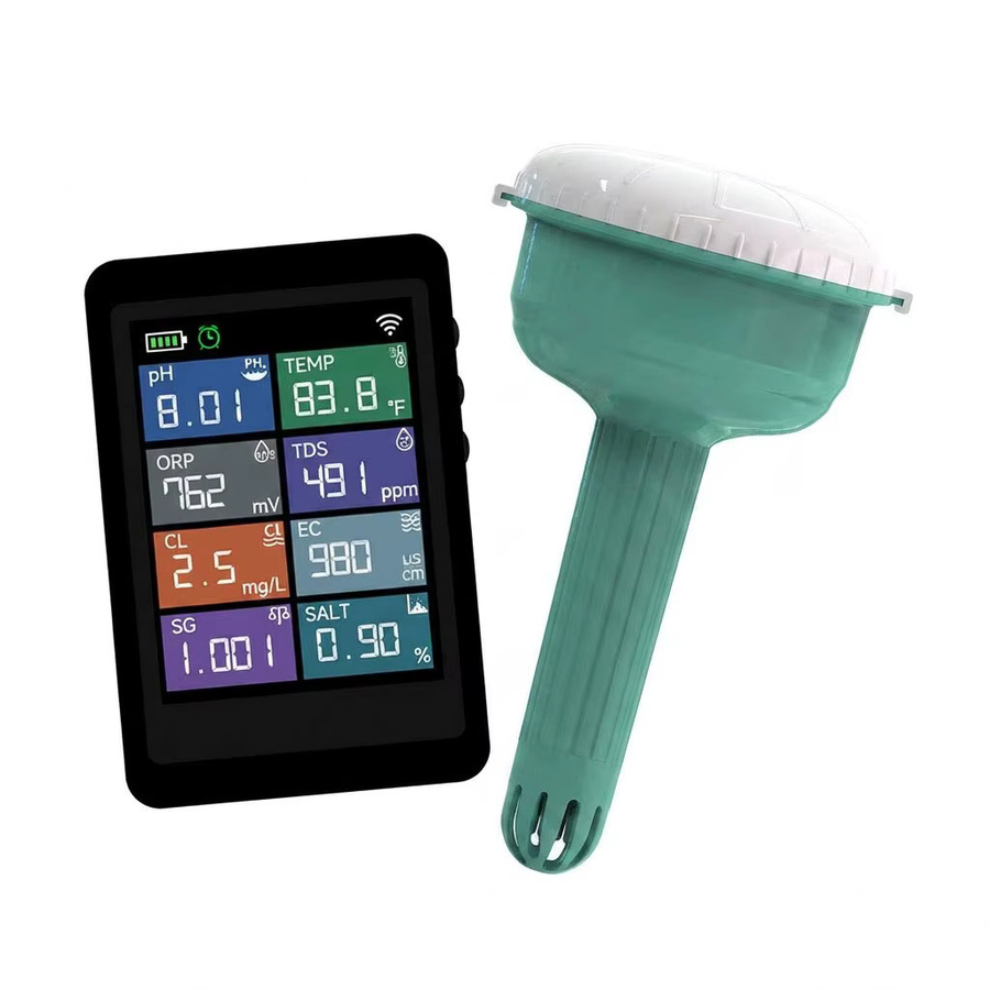 Yieryi 8-in-1 Digitaler WLAN-Wassertester für pH, Chlor, Salzgehalt und Temperatur zur Messung in Schwimmbädern und Spas - Bild 5