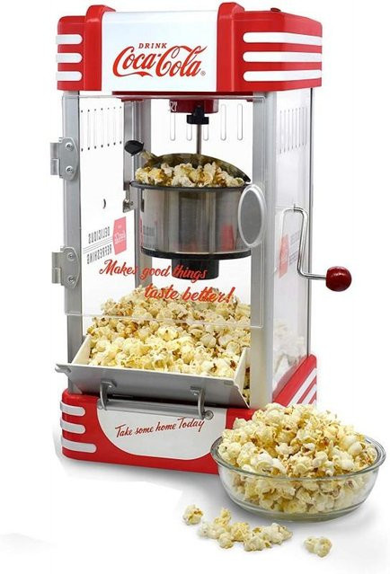 Salco Coca-Cola Popcorn-Maker SNP-27CC in Rot und Weiß mit Silber - Bild 2