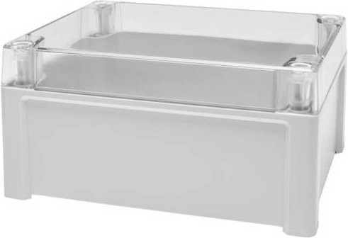 Fibox TPC 191209T Universal-Gehäuse aus Polycarbonat in Lichtgrau, B/T/H: 187 x 122 x 90 mm - Bild 1
