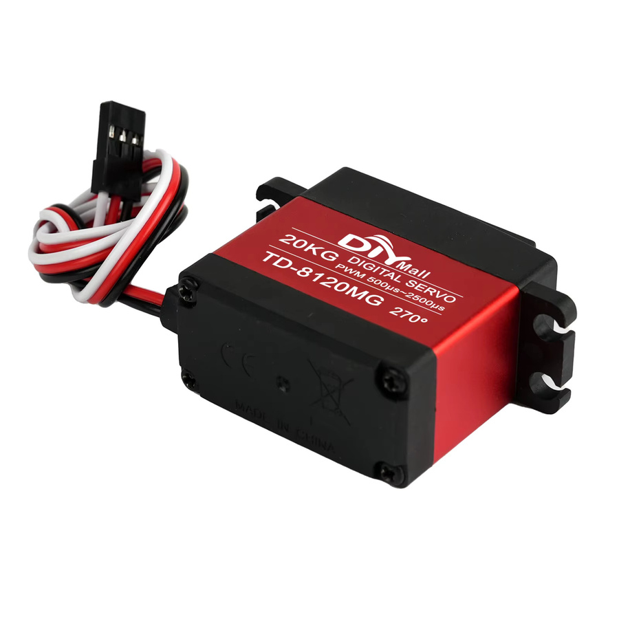 wishiot TD-8120MG Digitaler Servomotor, Metallgehäuse, Schwarz - Bild 1