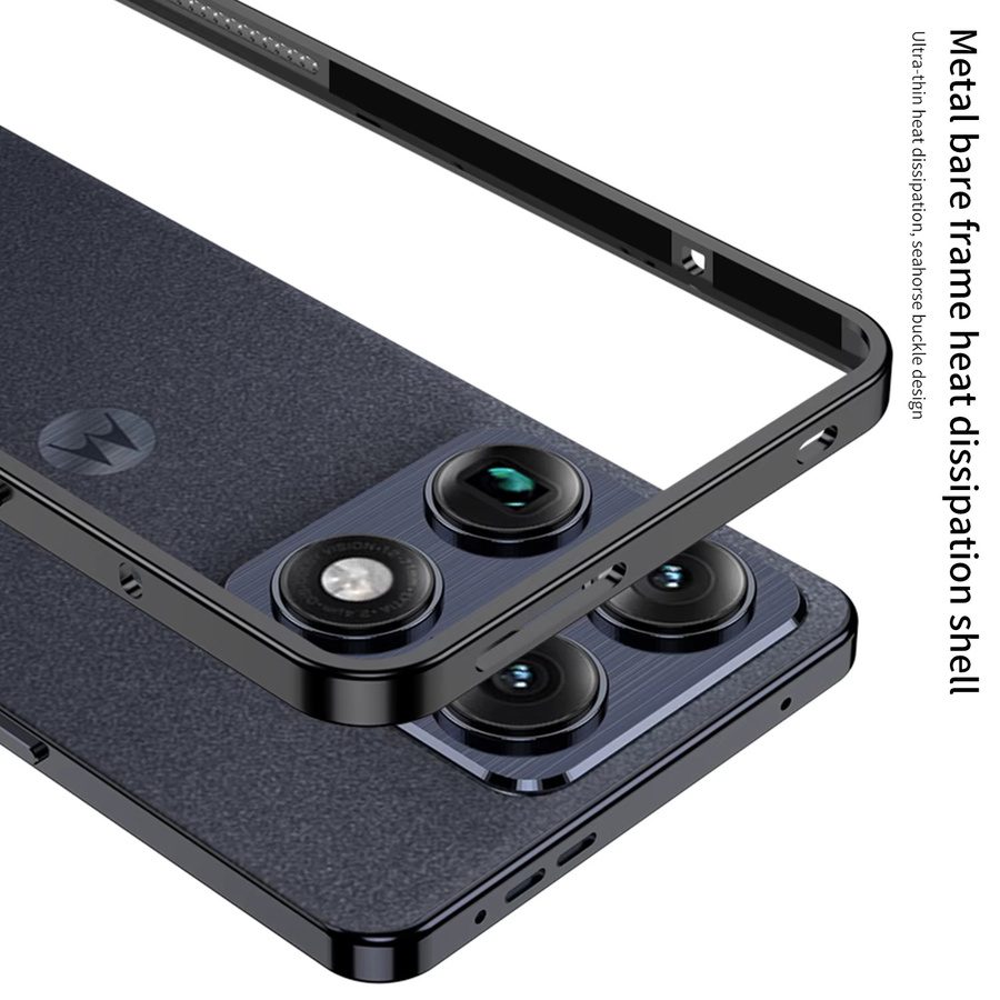 Kühlende Handyhülle aus Aluminiumlegierung für Motorola MOTO X70 Air Pro Edge 70Ultra in Schwarz - Bild 3