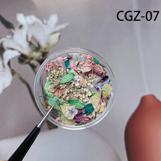 SZwatch Nagelkunst Trockenblumen, Floral DIY Mischmaterial - Bild 1