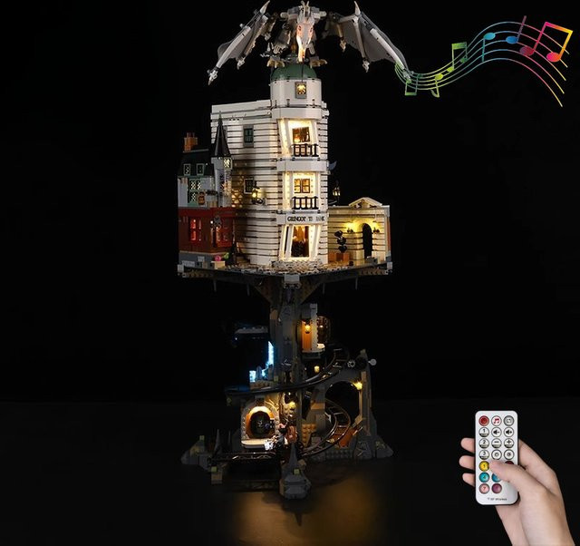 LED Lichtset mit Fernbedienung passend für LEGO 76417 Harry Potter Gringotts Wizarding Bank Collector's Edition in Warmweiß und Multicolour - Bild 1