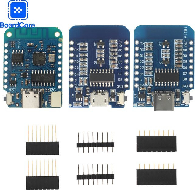 LOLIN WeMos D1 Mini V4.0 NodeMCU ESP8266 Entwicklungsboard mit 4MB Flash und CH340G in Blau - Bild 1