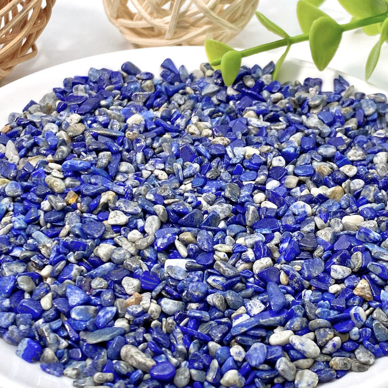 Natürlicher Lapislazuli Rohstein in Blau als Dekoration, unregelmäßige Chips in 1–5 mm Größe, 50 g - Bild 2