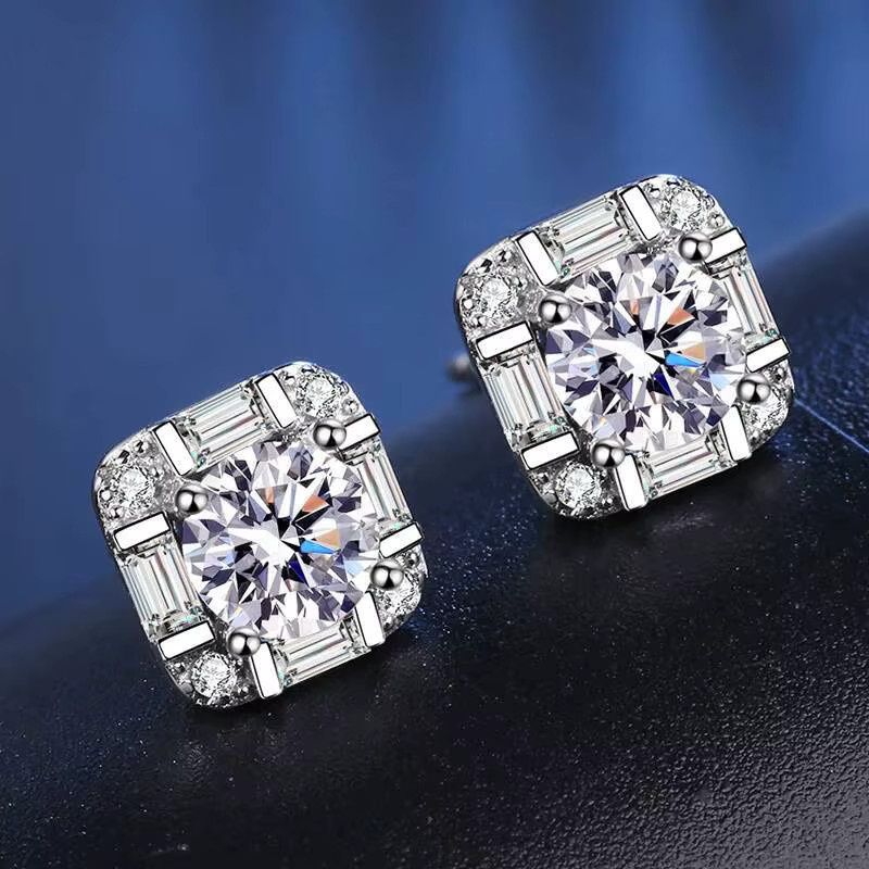 JoiasHome Moissanit-Ohrstecker, 925 Silber, Damen - Bild 2