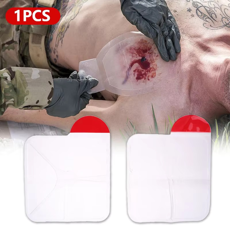 Sanke Rescue Trauma-Erste-Hilfe-Set mit Brustdichtung und Verband für die Notfall-Rettung im Außenbereich - Bild 3