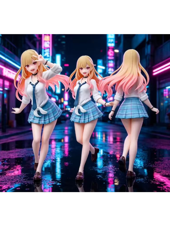 Bandai My Dress-Up Darling Marin Kitakawa Anime-Figur, Schuluniform-Ankleidepuppe, 18cm - Bild 3