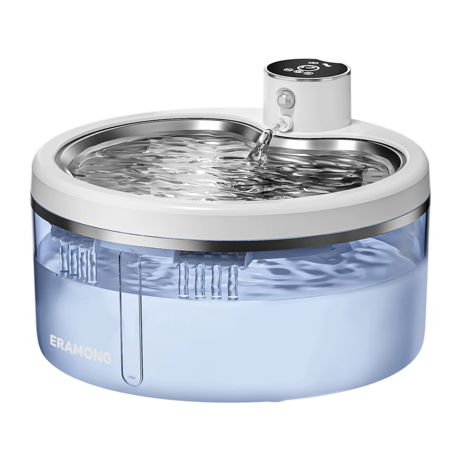 LABEKA Kabelloser Haustier-Trinkbrunnen aus Edelstahl in Transparent mit 2,5 l Volumen und intelligentem Sensor - Bild 6
