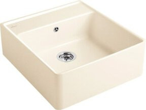 Villeroy & Boch Spülstein-Einzelbecken mit Ablaufgarnitur und Exzenter in Crema CeramicPlus - Bild 1