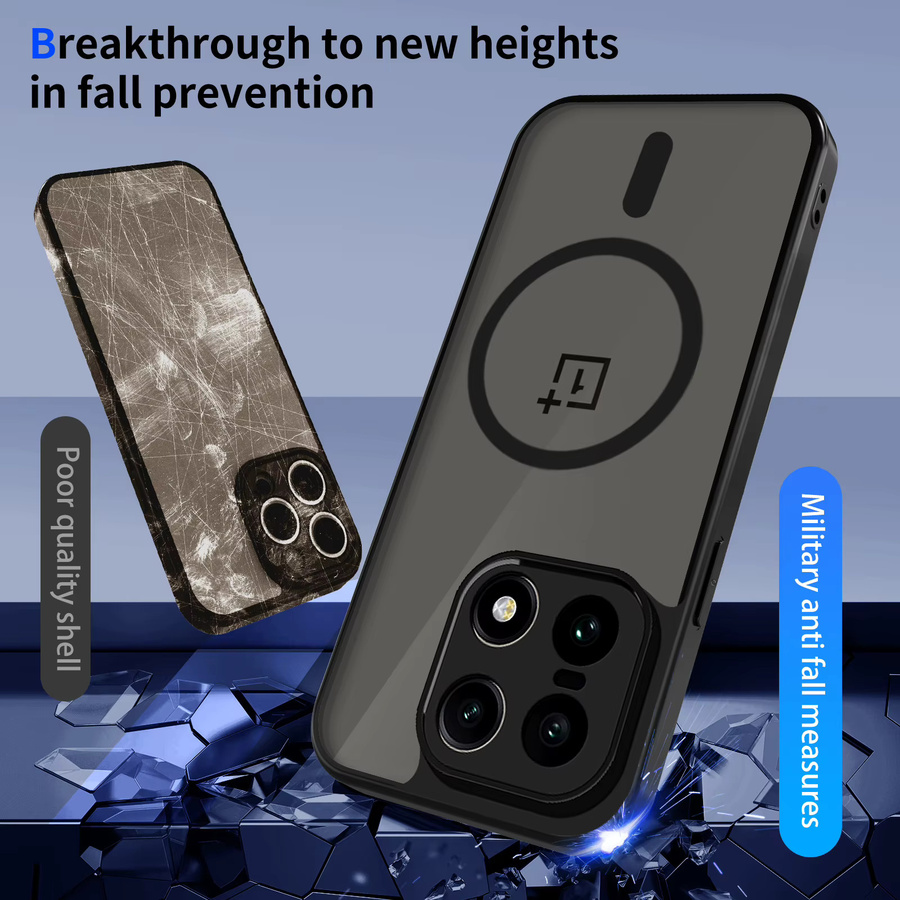 OnePlus 15 Schutzhülle mit Magnetfunktion für kabelloses Laden in Schwarz mit matter Oberfläche - Bild 5