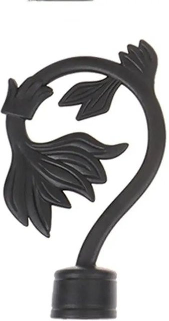 Endkappen für Gardinenstangen von MIRA LIVING aus ABS-Material in Schwarz im amerikanischen Stil mit Eisen-Imitation - Bild 1