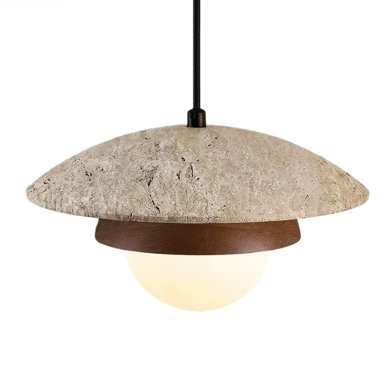 Pumous Pendelleuchte aus Massivholz in Gelb für Schlafzimmer und Hotelzimmer - Bild 2