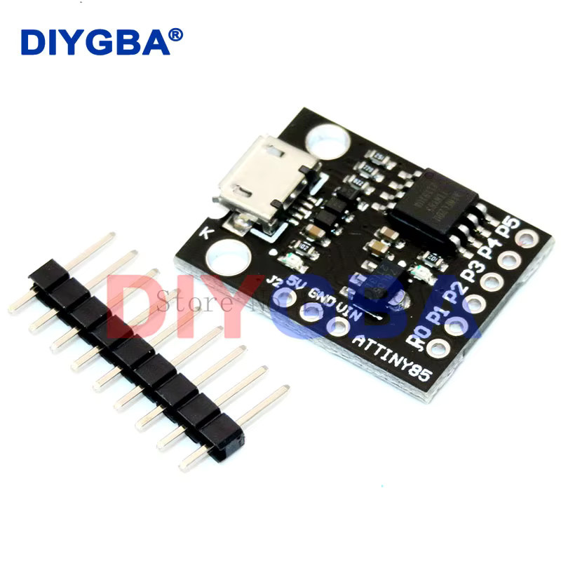 Digispark Kickstarter Micro Development Board ATTINY85/TINY85 ATTINY13A Modul für Arduino IIC I2C USB in Schwarz - Bild 2