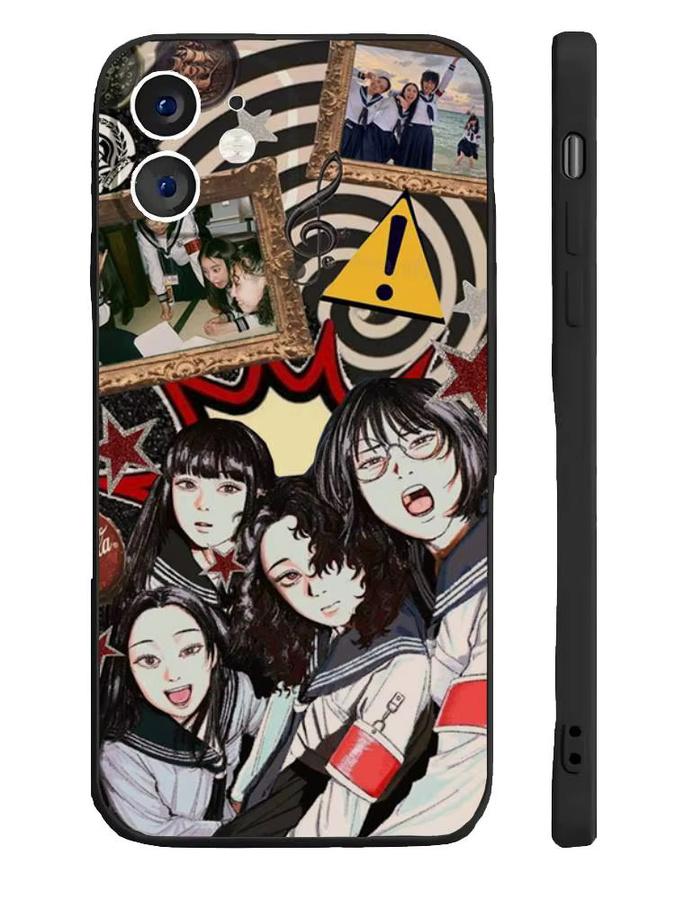 Atarashii Gakko Handyhülle aus Silikon in Schwarz für iPhone 11 bis iPhone 17 Pro Max und Plus Modelle - Bild 6