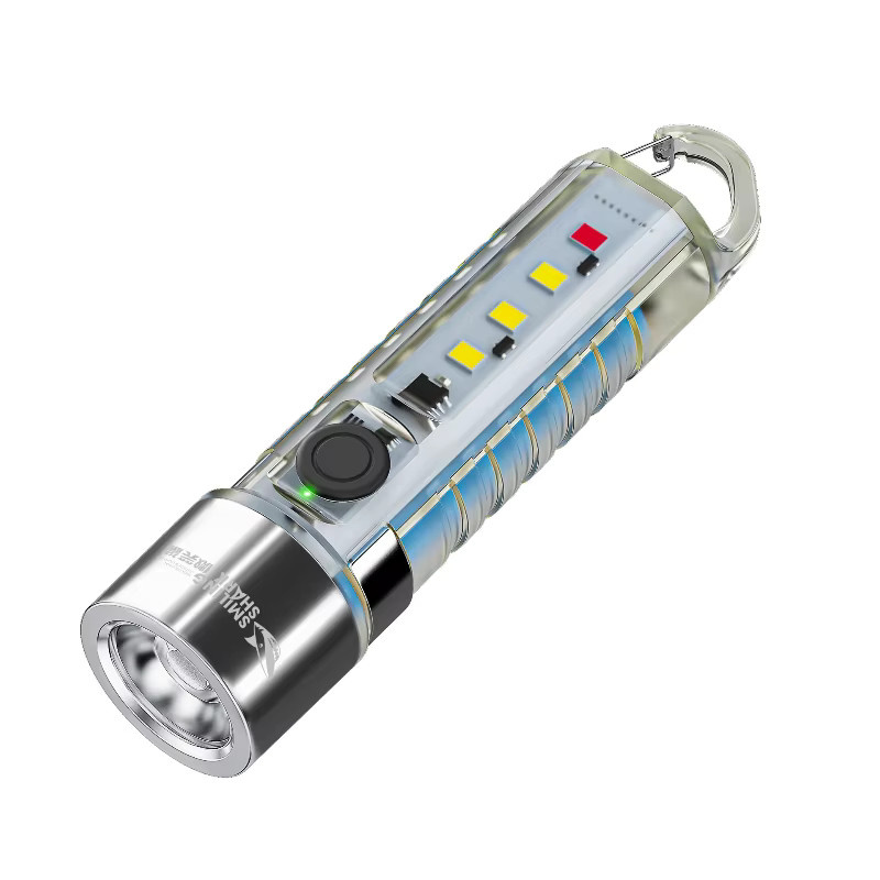 Smile Shark LED Mini Taschenlampe wiederaufladbar mit Multifunktions-Schlüsselbund für Outdoor und Haushalt - Bild 5
