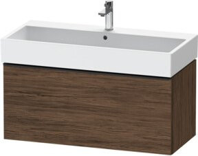 Duravit Waschtischunterschrank D-Neo, wandhängend, Weiß/Nussbaum, B: 98,4 cm, T: 44,2 cm, H: 44,0 cm - Bild 1