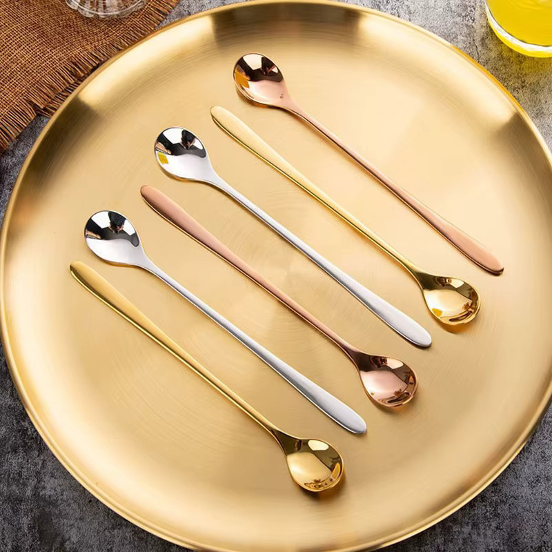 GIANXI Kaffeelöffel aus Edelstahl 304 in Gold, langer Dessertlöffel und Rührlöffel mit polierter Oberfläche - Bild 2