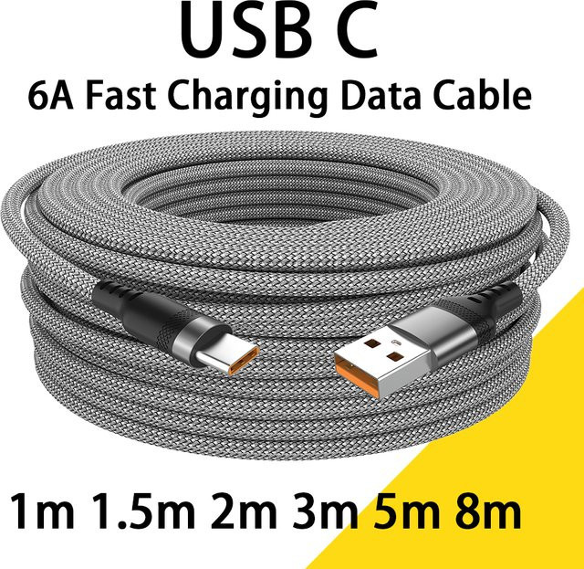 Lann USB Typ C 6A Super-Ladekabel für Huawei, Xiaomi, Vivo, OnePlus und Oppo - Bild 1