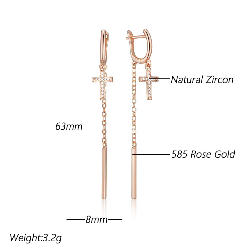 Kinel Ohrringe, 585 Gold, Roségold, Zirkonia, Damen - Bild 2