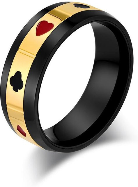 YIRAN Jewelry Ring Edelstahl, Schwarz, Unisex - Bild 1
