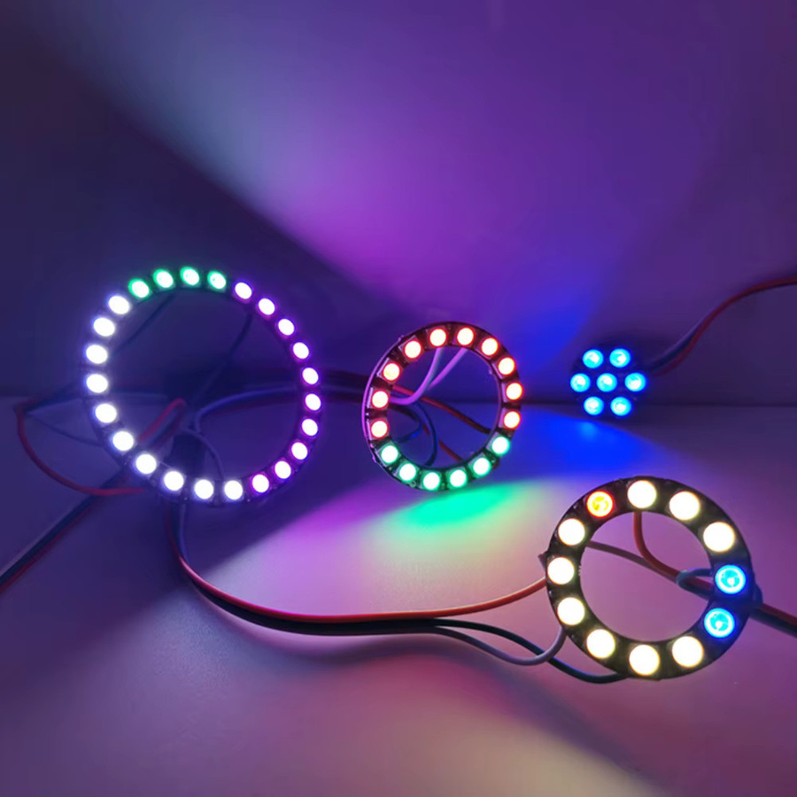 DIYmalls WS2812 RGB LED Ring 5050 mit integrierten Treibern für Arduino DIY Kits, Multicolour - Bild 3
