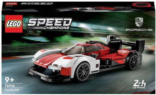 LEGO Speed Champions Porsche 963 Rennwagen in Rot, Schwarz und Weiß