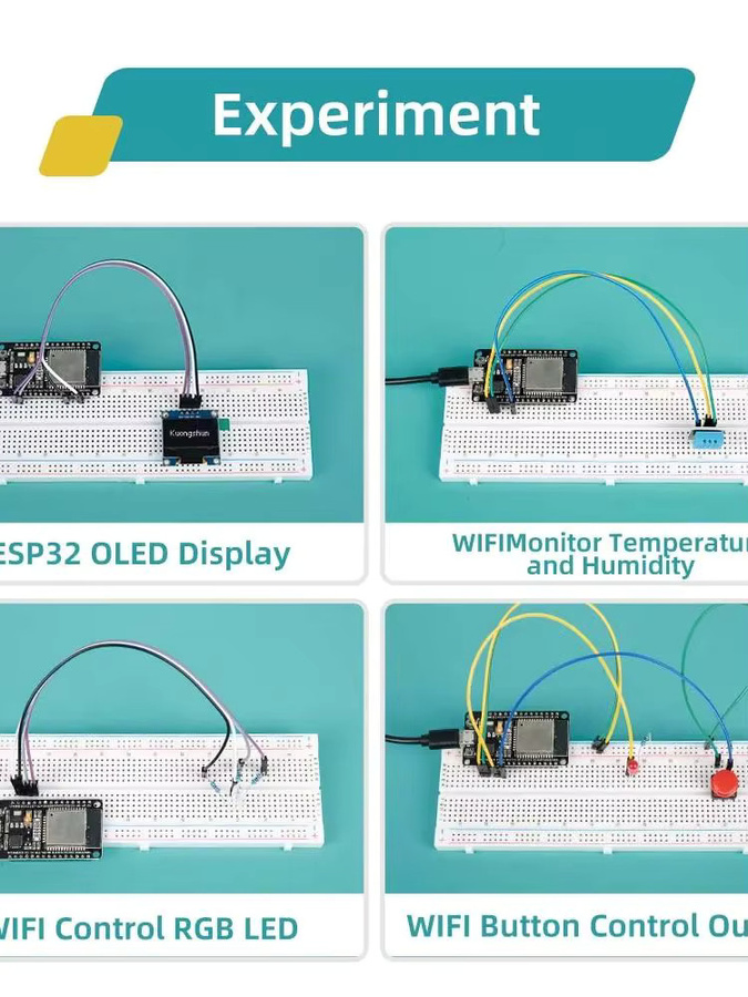 KUONGSHUN Starter Kit für ESP32 ESP-32S WIFI I OT Development Board, Lernspielzeug - Bild 3