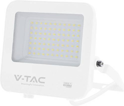 V-TAC LED-Flutlichtstrahler VT-4455 242086 in Weiß mit 50W und 6800 Lumen, IP65 wetterfest für den Garten - Bild 1