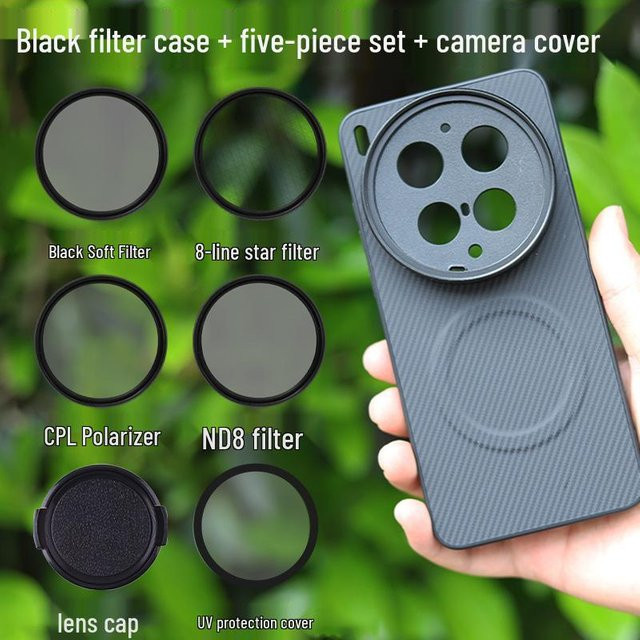 ElectroCN Magnetisches Handy-Fotografie-Kit für vivo X300 Ultra mit 67mm CPL-Polarisationsfilter und Gewinde-Objektivring in Schwarz - Bild 1