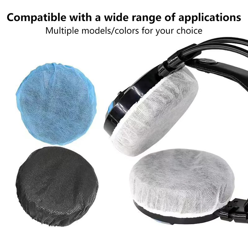 SD&HI Einweg-Kopfhörerüberzüge aus Vlies in Weiß, 100 Stück Set, Durchmesser: 10–12 cm, hygienische Headset-Ohrpolster - Bild 2