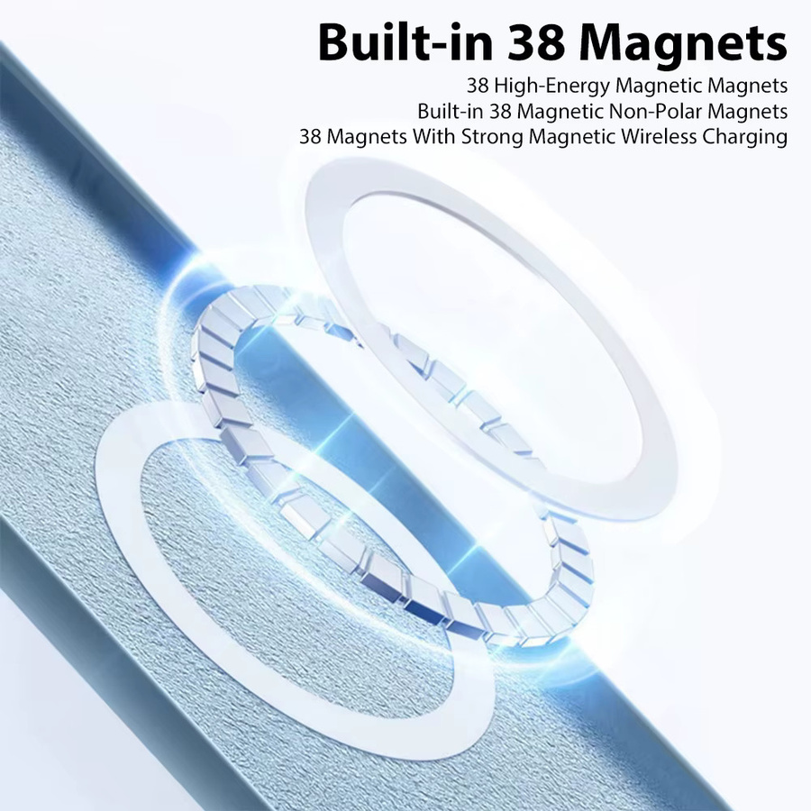 Magnetische Silikon Handyhülle für Apple iPhone 11 bis 17 Pro Max Plus mit MagSafe Kompatibilität in Grün - Bild 2
