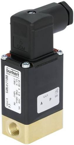 Bürkert Magnetventil 122865 0330 in Messing, Schwarz, 24V - Bild 1
