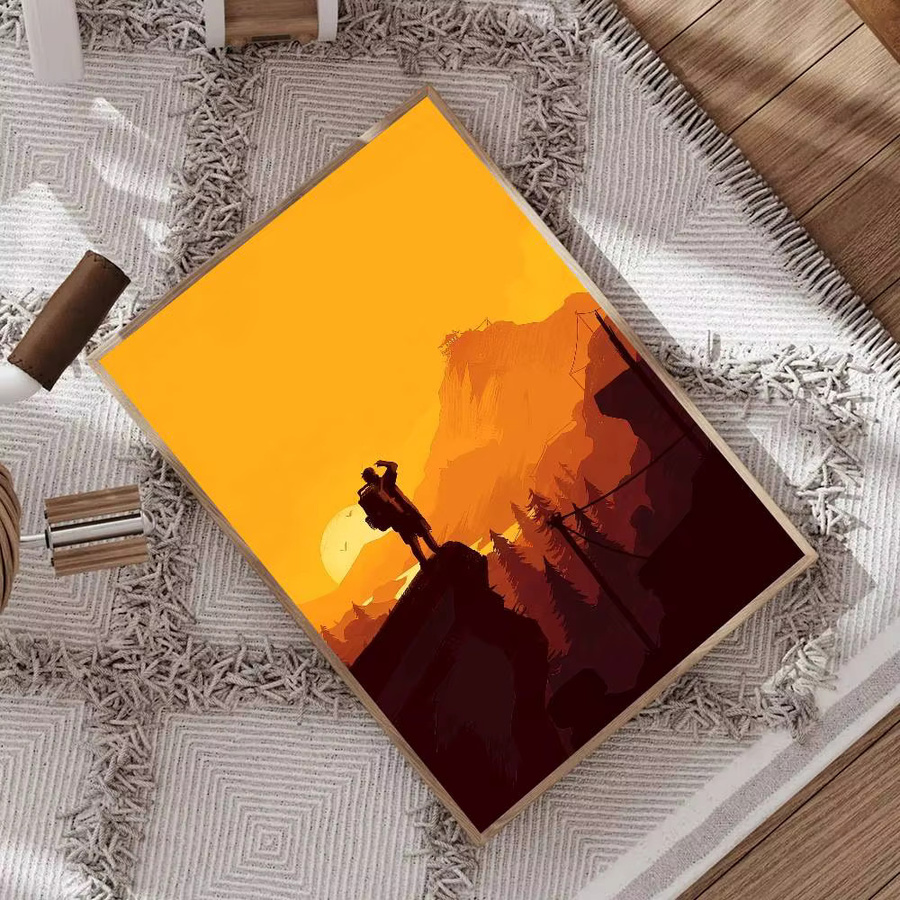 Firewatch Moon Mountain Forest Poster als Wandkunst für deine nordische Heimdekoration - Bild 4