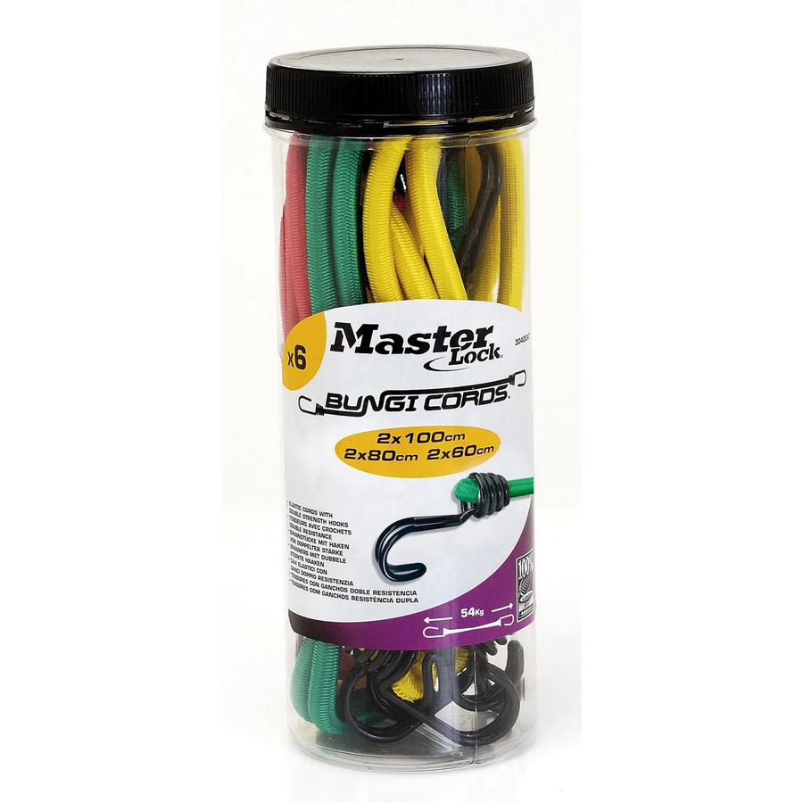 Master Lock Spannseil Twin Wire 3040EURDAT Bunt 6er Set mit Kunststoffelementen - Bild 2