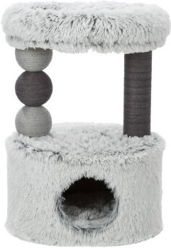 TRIXIE Kratzbaum Harvey in Grau mit Höhle und Textilbezug, Höhe: 73 cm - Bild 1