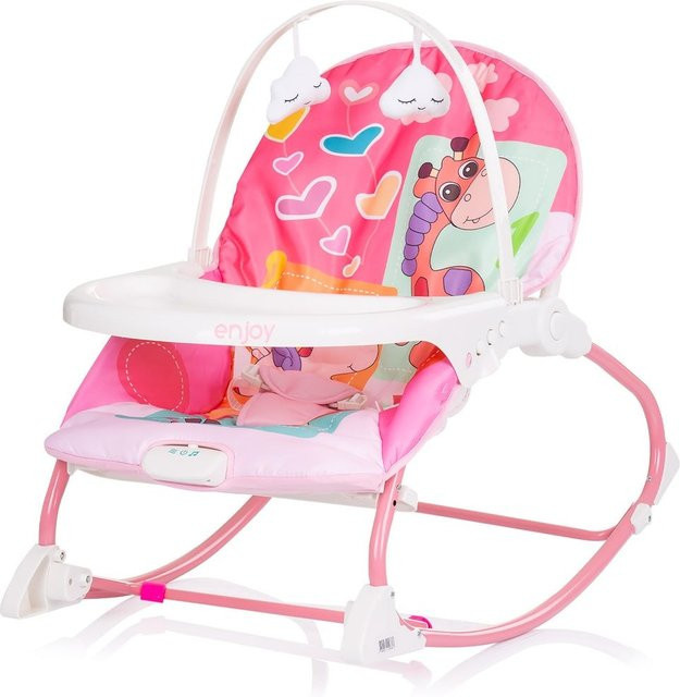 Chipolino Babywippe Enjoy mit Schaukelfunktion, Musikfunktion und Spielbogen in Rosa - Bild 1