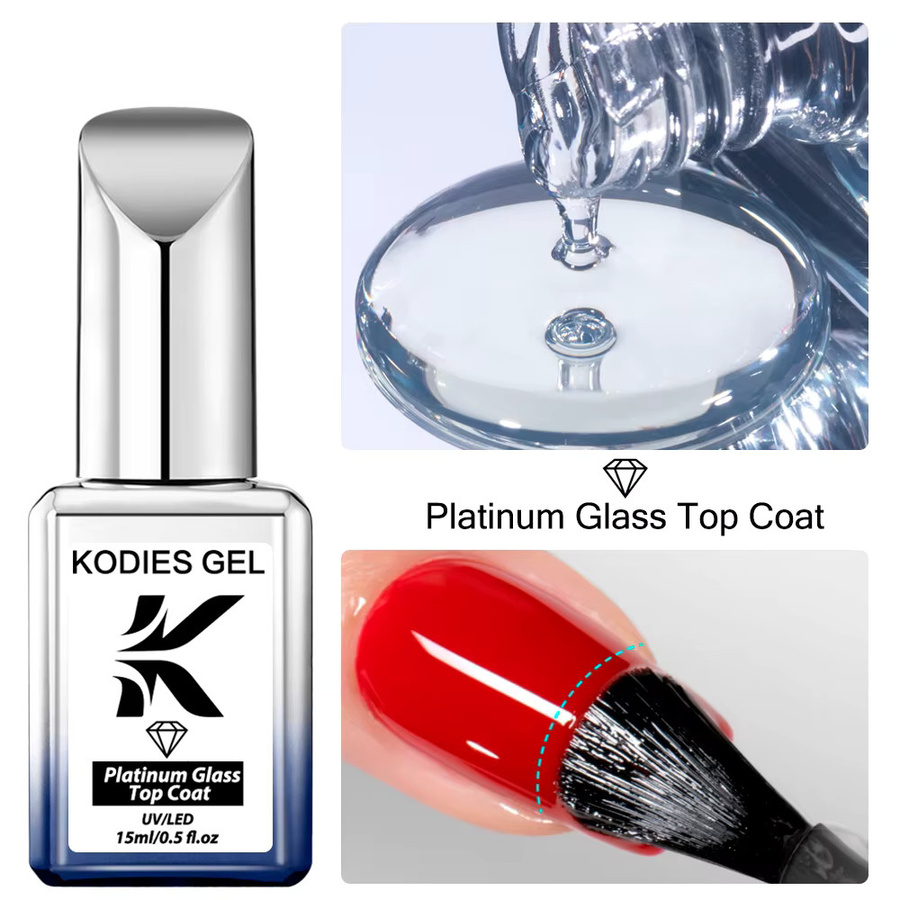 KODIES GEL Platinum Glass Super Shine Top Coat, Glänzend - Bild 4
